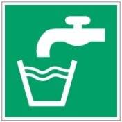 Erste Hilfe & Fluchtweg • Trinkwasser • E015 • 148x148 mm • B-7527-2