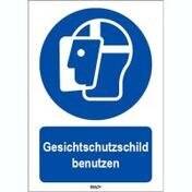 Gebot • Gesichtschutzschild benutzen • M013 • 297x210 mm • B-863-1