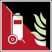 Brandschutz • Fahrbarer Feuerlöscher • F009 • 100x100 mm • B-7570-1