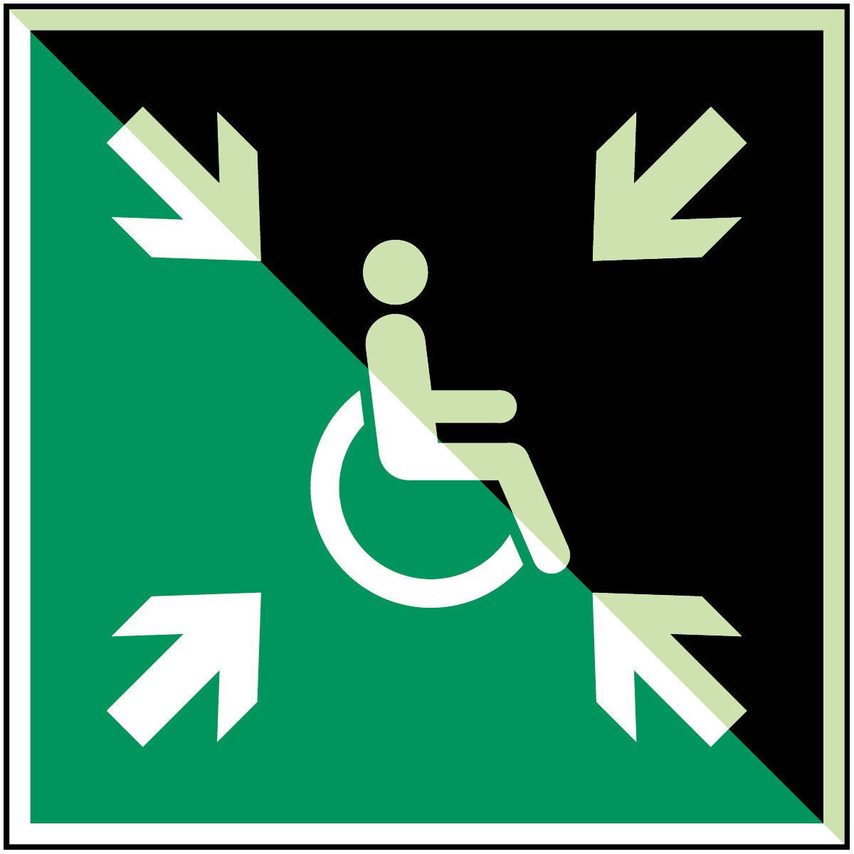 Erste Hilfe & Fluchtweg • Evakuierungsstelle • E024 • 150x150 mm • B-7582-0