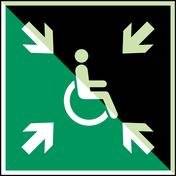 Erste Hilfe & Fluchtweg • Evakuierungsstelle • E024 • 150x150 mm • B-7582-1