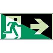 Erste Hilfe & Fluchtweg • Notausgang (rechts) • E002/A90 • 150x300 mm • B-7570-1