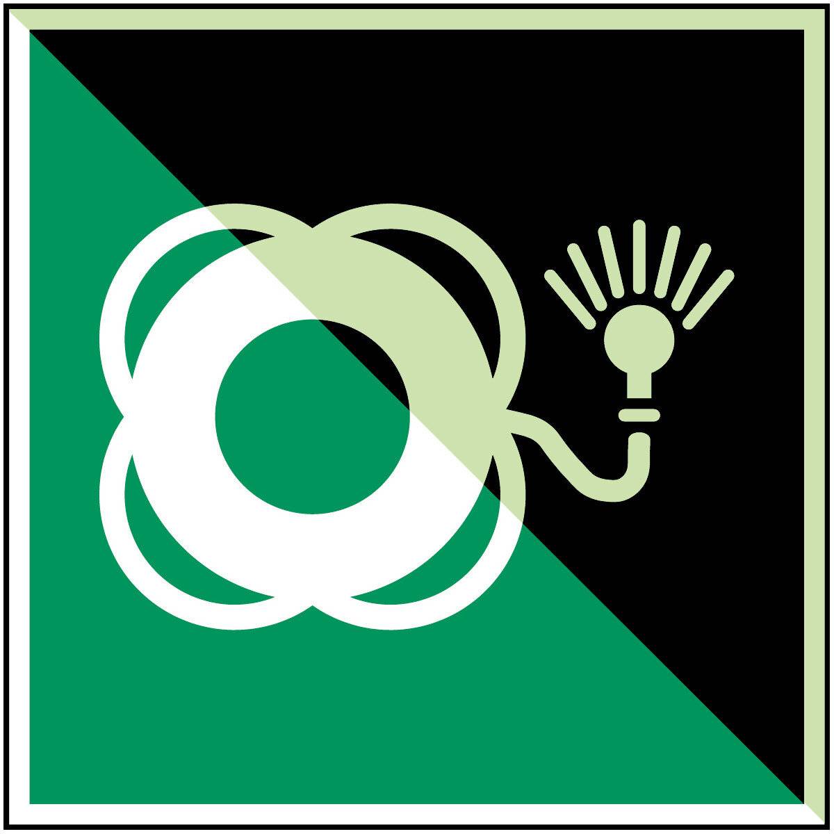 Erste Hilfe & Fluchtweg • Rettungsring mit Licht • E042 • 150x150 mm • B-7584-0
