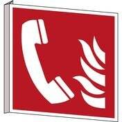 Brandschutz • Brandmeldetelefon • F006 • 203x203 mm • B-455 • Fahne-1