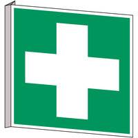 Erste Hilfe & Fluchtweg • Erste Hilfe • E003 • 253x253 mm • B-455 • Fahne-0