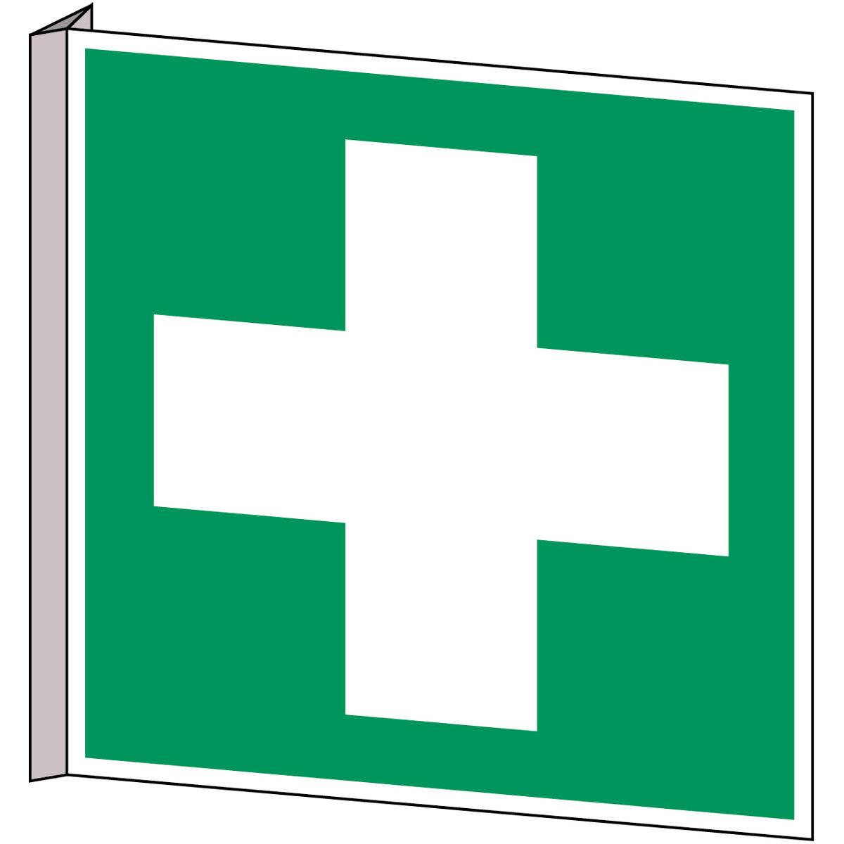 Erste Hilfe & Fluchtweg • Erste Hilfe • E003 • 253x253 mm • B-455 • Fahne-1