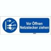 Gebot • Vor Öffnen Netzstecker ziehen • M006 • 50x150 mm • B-7541-1