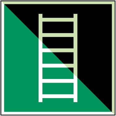 Erste Hilfe & Fluchtweg • Fluchtleiter • E059 • 200x200 mm • B-7570