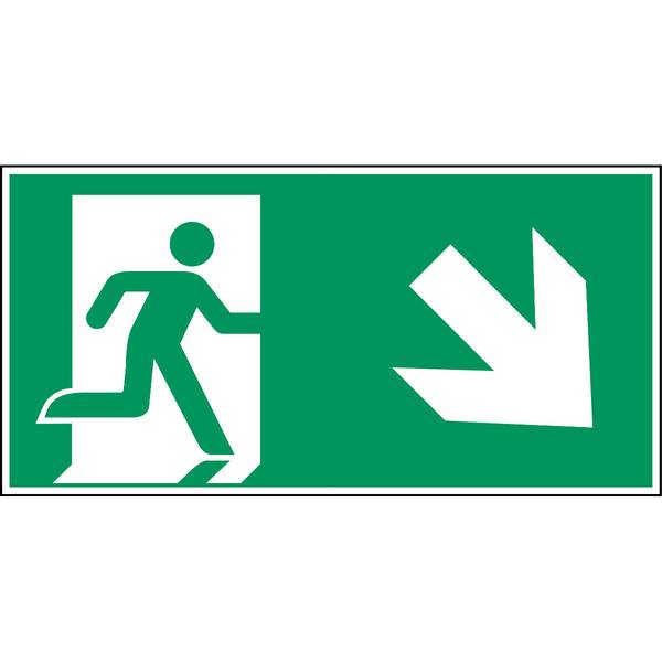 Erste Hilfe & Fluchtweg • Notausgang (rechts) • E002/A135 • 148x297 mm • B-7541