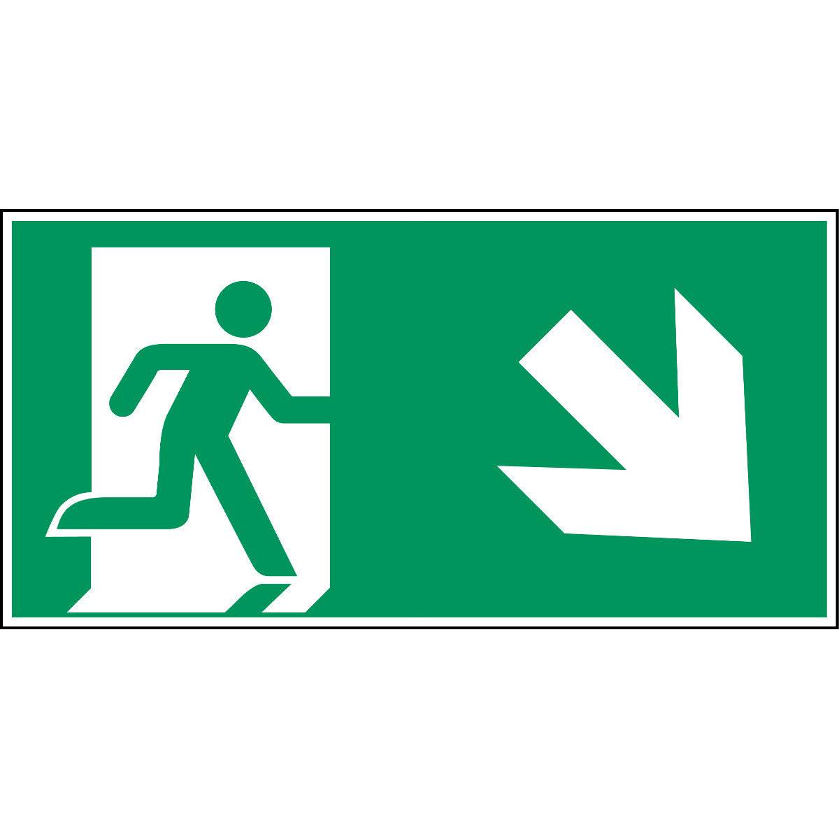 Erste Hilfe & Fluchtweg • Notausgang (rechts) • E002/A135 • 148x297 mm • B-7541-0