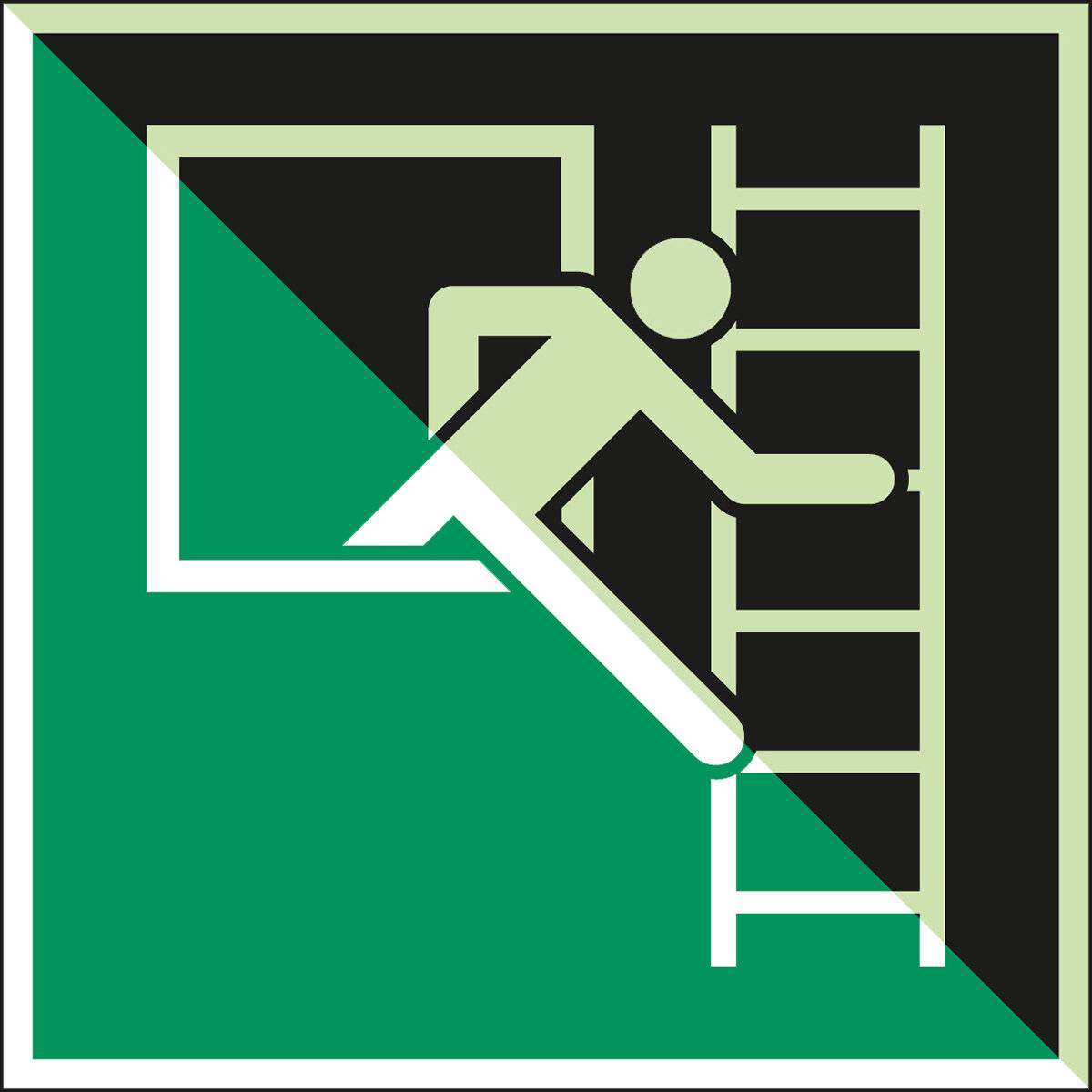 Erste Hilfe • Rettungsfenster mit Notleiter • E016B • 150x150 mm • B-7582-0