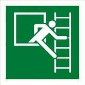 Erste Hilfe • Rettungsfenster mit Notleiter • E016B • 150x150 mm • B-7582-1