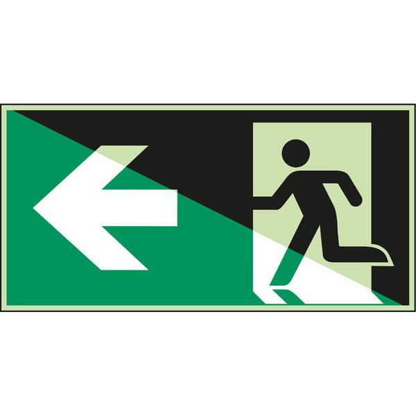 Erste Hilfe & Fluchtweg • Notausgang (links) • A270/E001 • 150x300 mm • B-7582