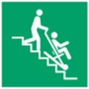 Erste Hilfe & Fluchtweg • Evakuierungsstuhl • E060 • 148x148 mm • B-7527-1