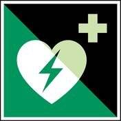 Erste Hilfe & Fluchtweg • Defibrillator • E010 • 150x150 mm • B-7568-1