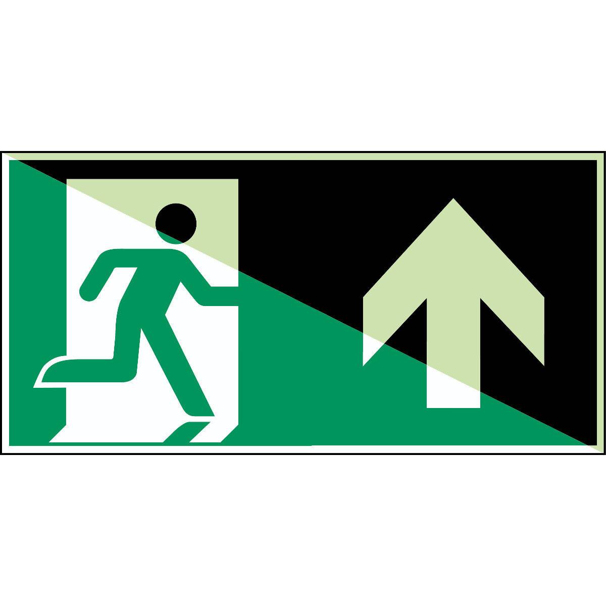 Erste Hilfe & Fluchtweg • Notausgang (rechts) • E002/A0 • 150x300 mm • B-7583-0