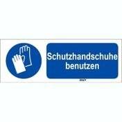 Gebot • Schutzhandschuhe benutzen • M009 • 150x450 mm • B-863-1