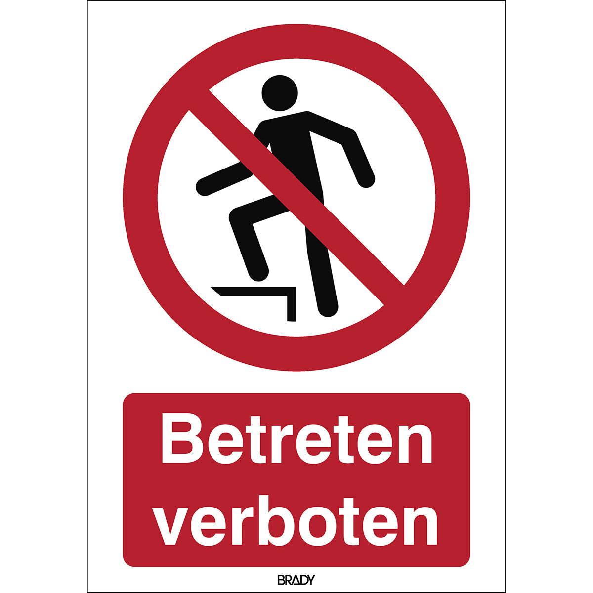 Verbot • Betreten verboten • P019 • 297x210 mm • B-863 • Betreten verboten-0