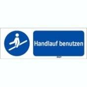 Gebot • Handlauf benutzen • M012 • 74x297 mm • B-7541 • Handlauf benutzen-1