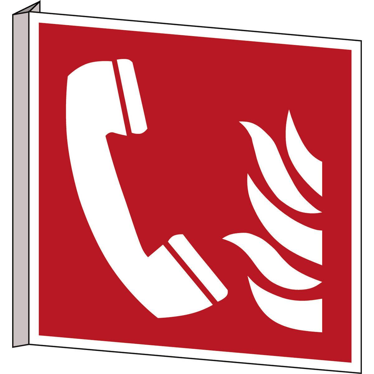 Brandschutz • Brandmeldetelefon • F006 • 203x203 mm • B-455 • Fahne-2