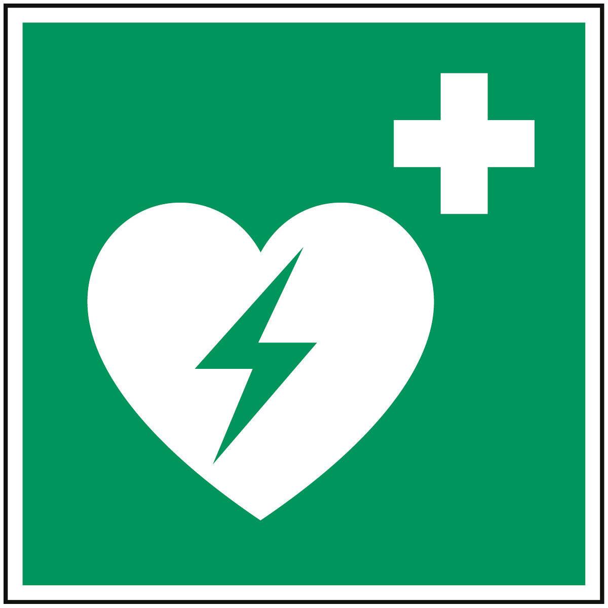 Erste Hilfe & Fluchtweg • Defibrillator • E010 • 100x100 mm • B-7541-1