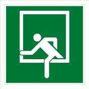 Erste Hilfe & Fluchtweg • Rettungsfenster • E016C • 150x150 mm • B-7582-1