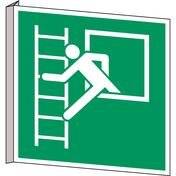 Erste Hilfe & Fluchtweg • Fluchtleiter • E016 • 203x203 mm • B-455 • Fahne-2