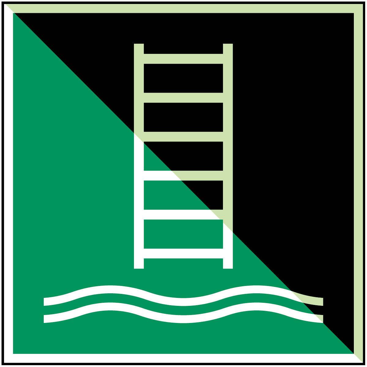 Erste Hilfe & Fluchtweg • Einbootungsleiter • E053 • 150x150 mm • B-7568-0