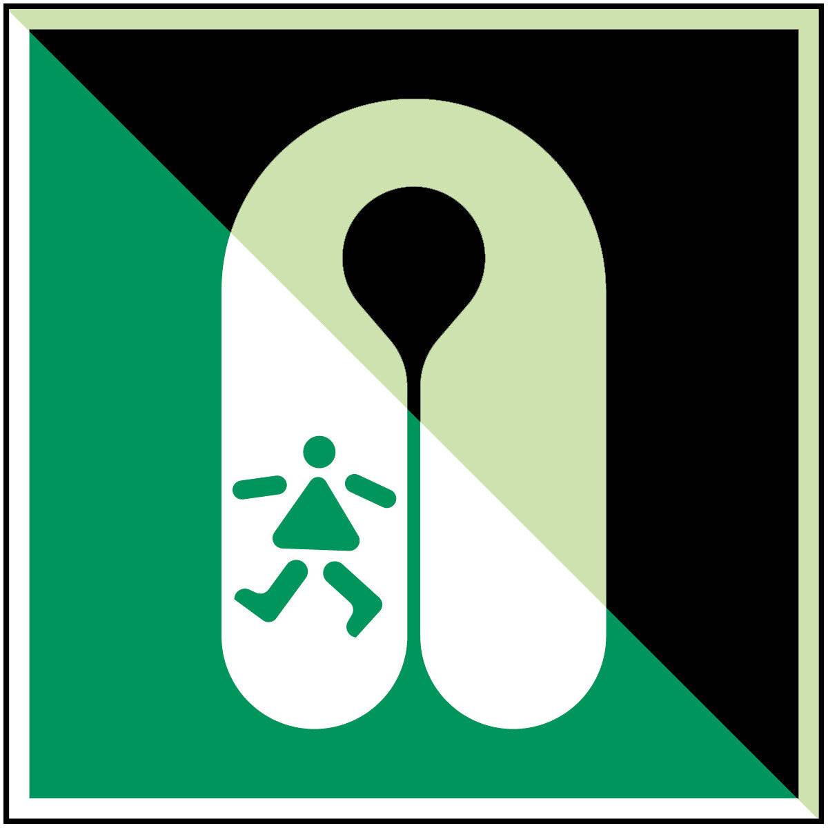 ISO 7010(EMEA) E045 Rettungsweste für Kinder; Polypropylen langnachleuchtend; 150 x 150 mm; 1 Schild-1