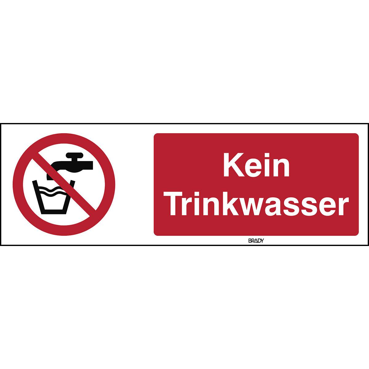 Verbot • Kein Trinkwasser • P005 • 50x150 mm • B-7525 • Kein Trinkwasser-2