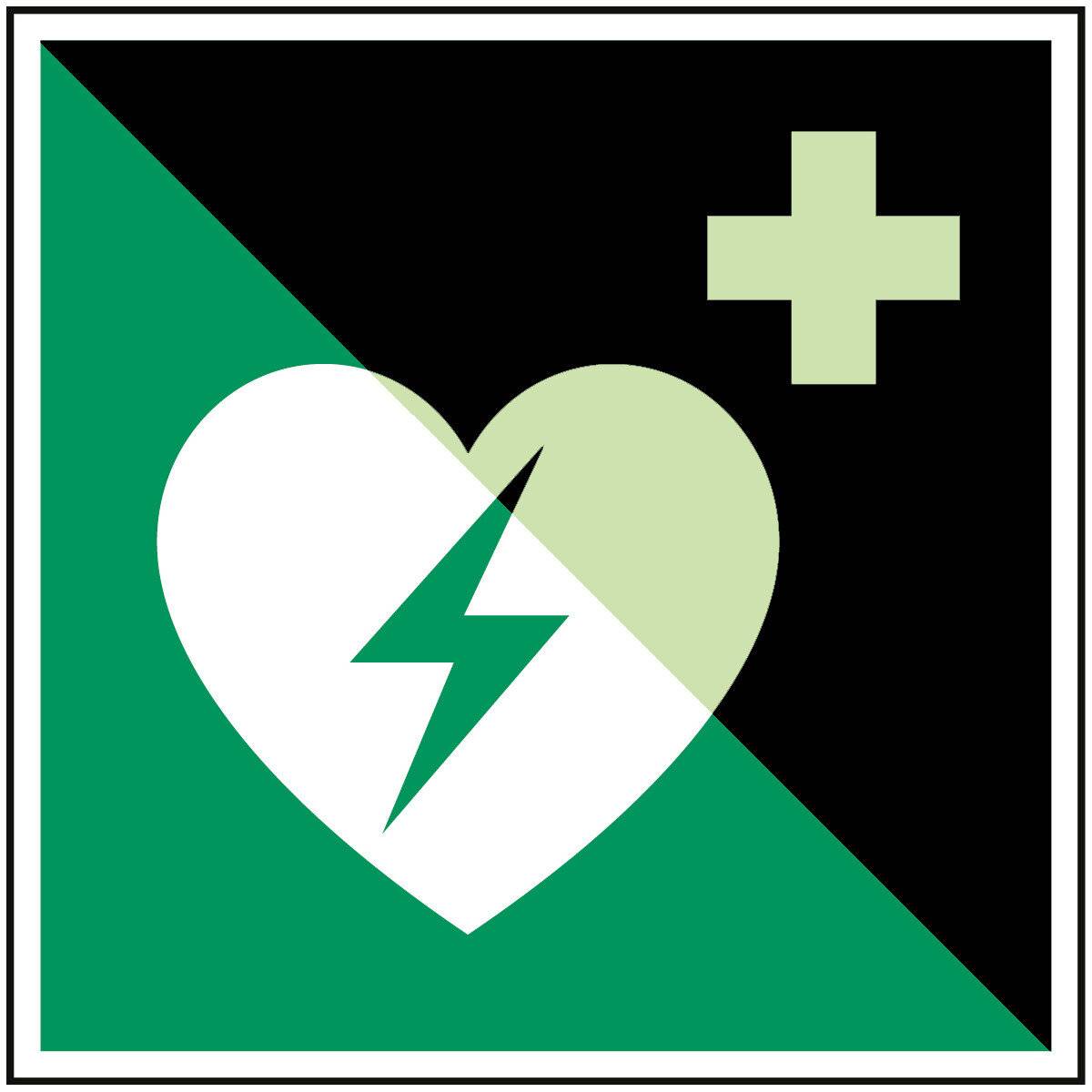 Erste Hilfe & Fluchtweg • Defibrillator • E010 • 150x150 mm • B-7568-2