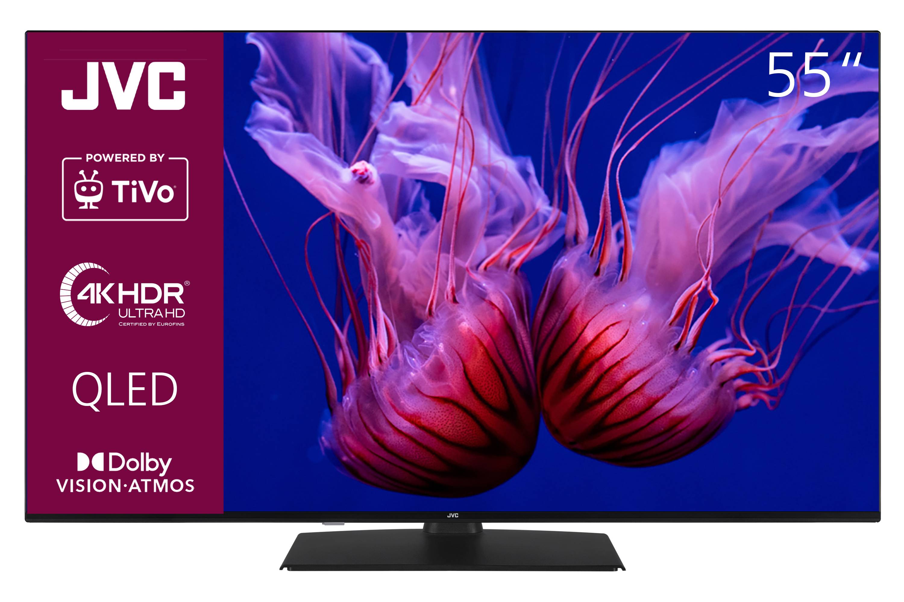 JVC LT-55VUQ3455 QLED Fernseher 55 Zoll Smart TV 4K UHD HDR Dolby Vision Atmos 6 Monate HD+ (2026)-0