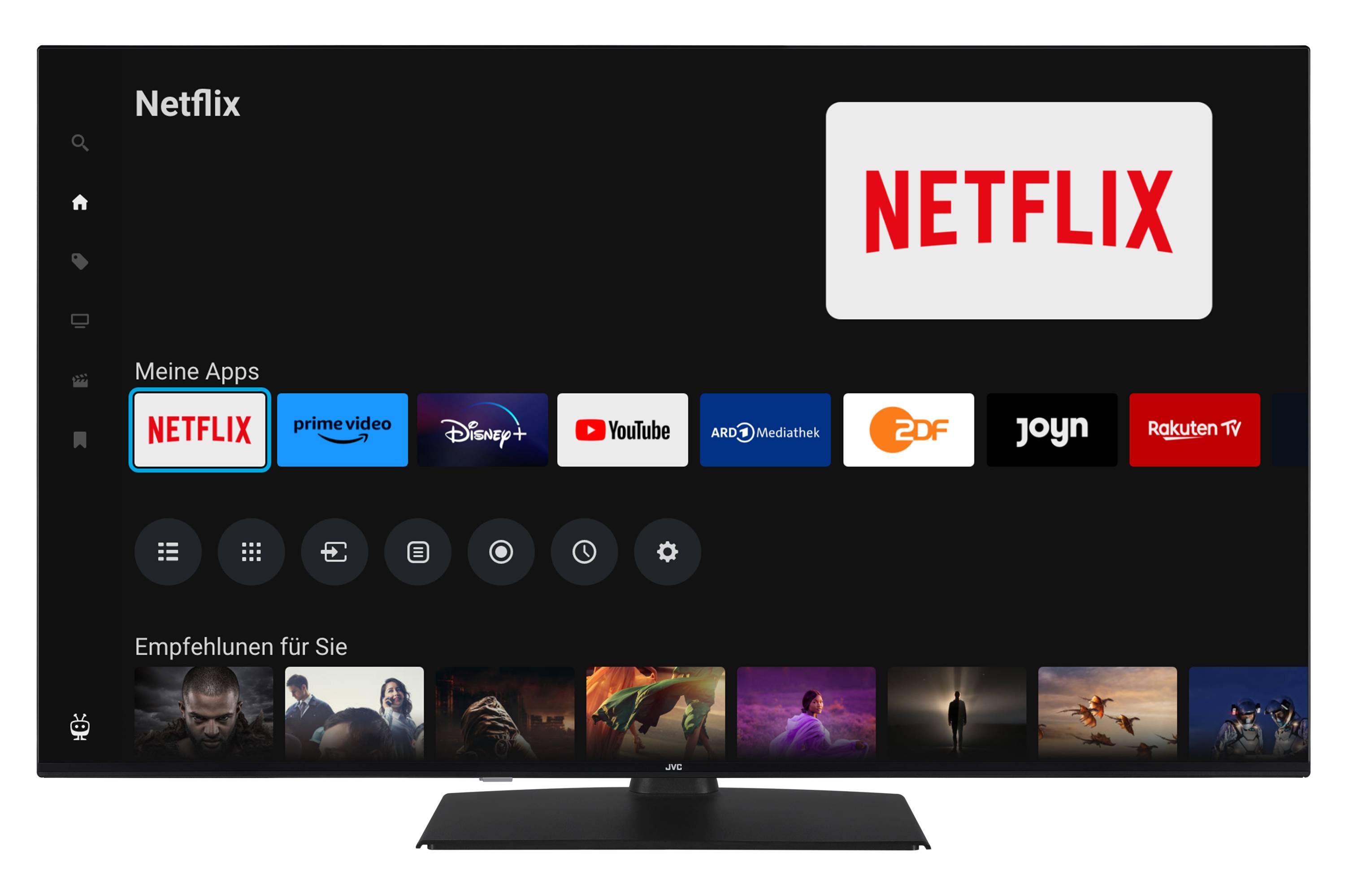 JVC LT-55VUQ3455 QLED Fernseher 55 Zoll Smart TV 4K UHD HDR Dolby Vision Atmos 6 Monate HD+ (2026)-1