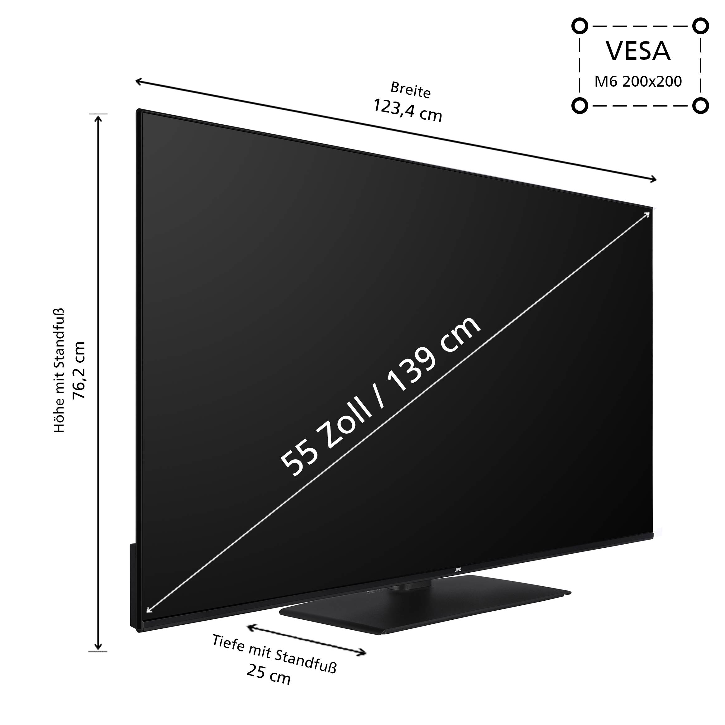 JVC LT-55VUQ3455 QLED Fernseher 55 Zoll Smart TV 4K UHD HDR Dolby Vision Atmos 6 Monate HD+ (2026)-2
