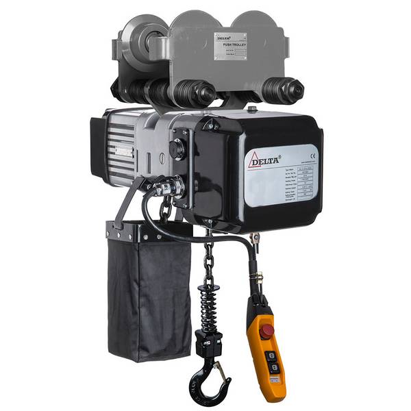 DELTA Elektrischer Kettenzug Typ DMY mit Handfahrwerk - 230V - Tragkraft 0,5t Hubhöhe 10m