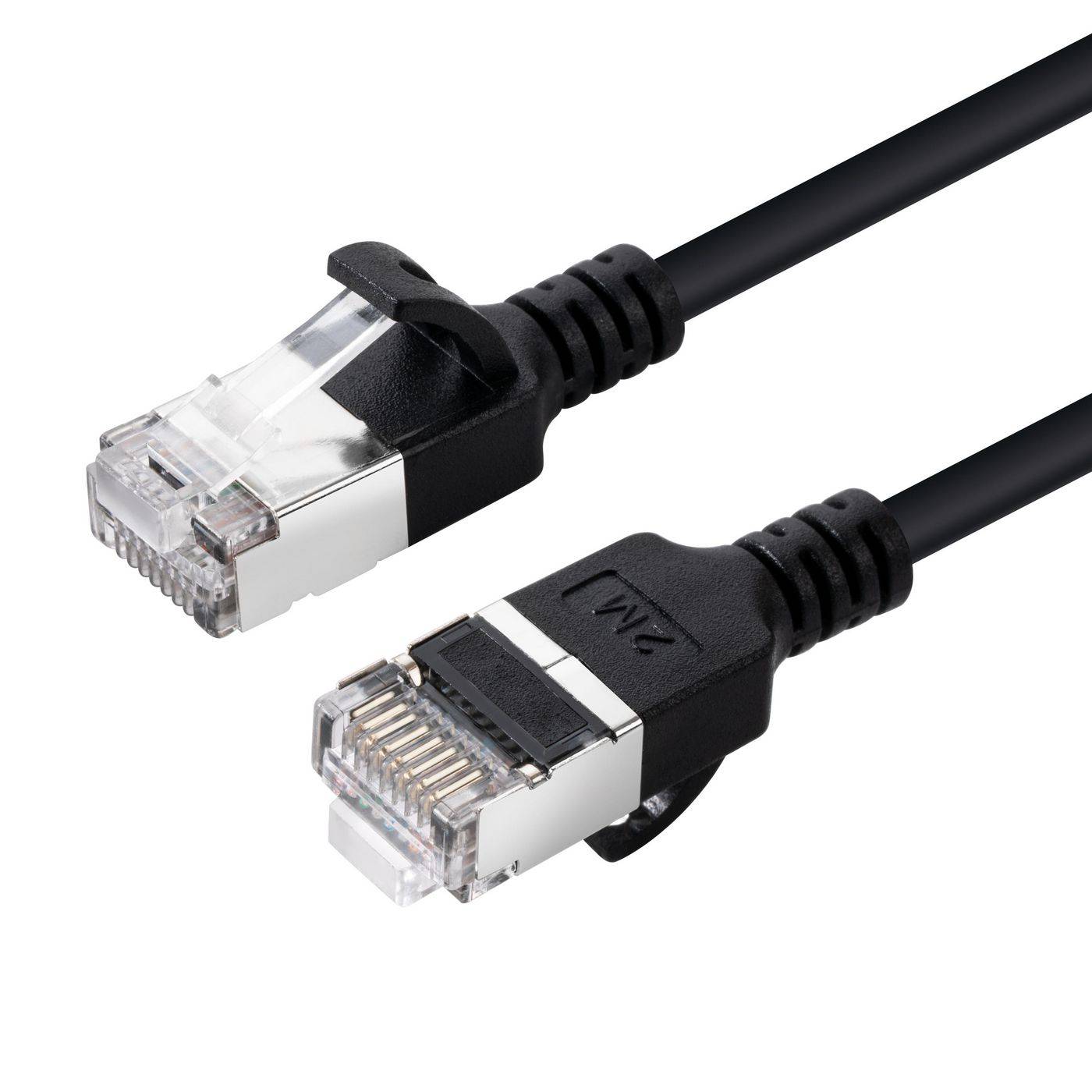 MicroConnect CAT6A U-FTP Slim, LSZH, 1m Network Cable, Black-0
