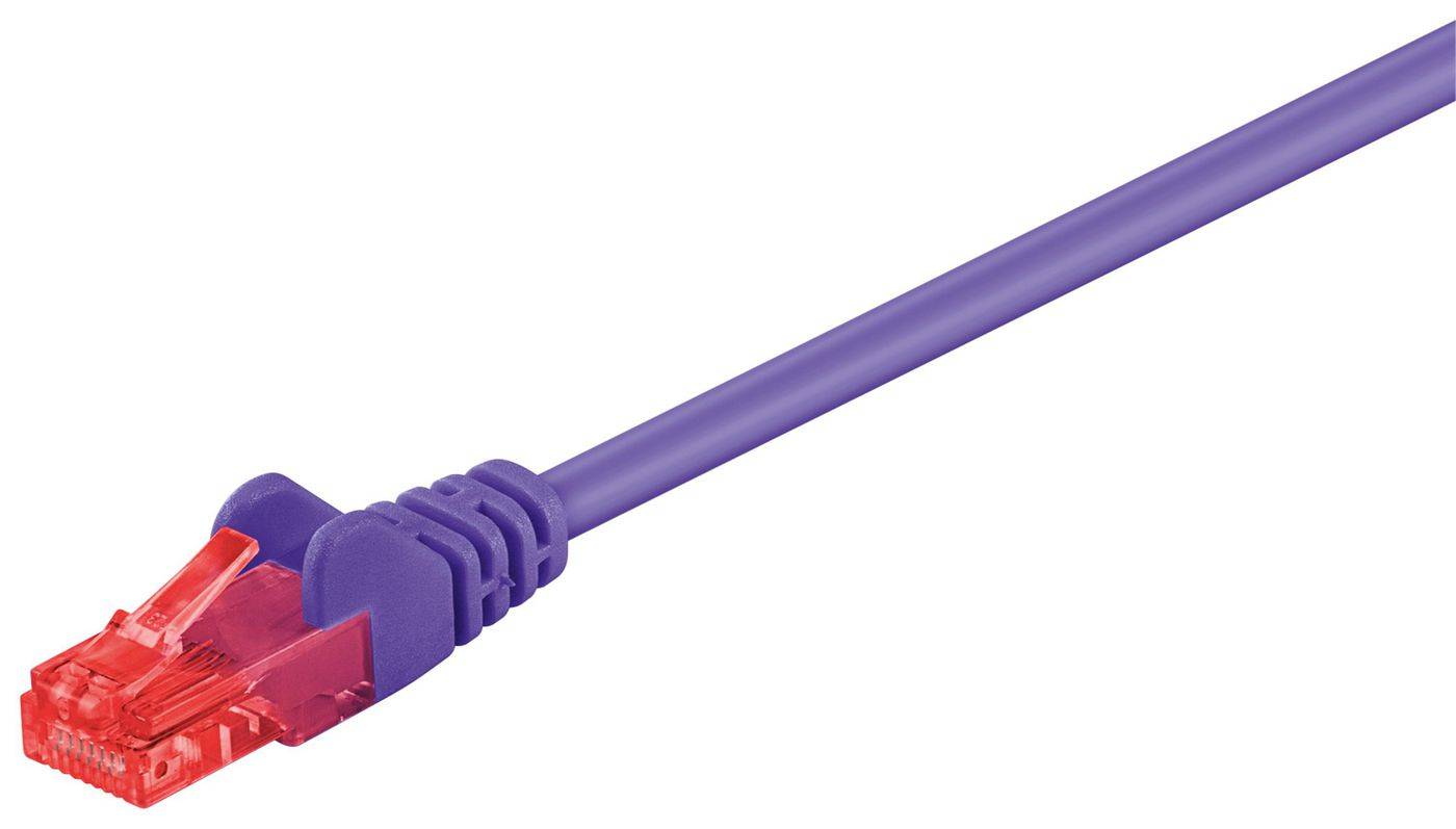 MicroConnect U/UTP CAT6 0.25M Purple PVC Unshielded Network Cable, PVC, 4x2xAWG 26 CCA-0