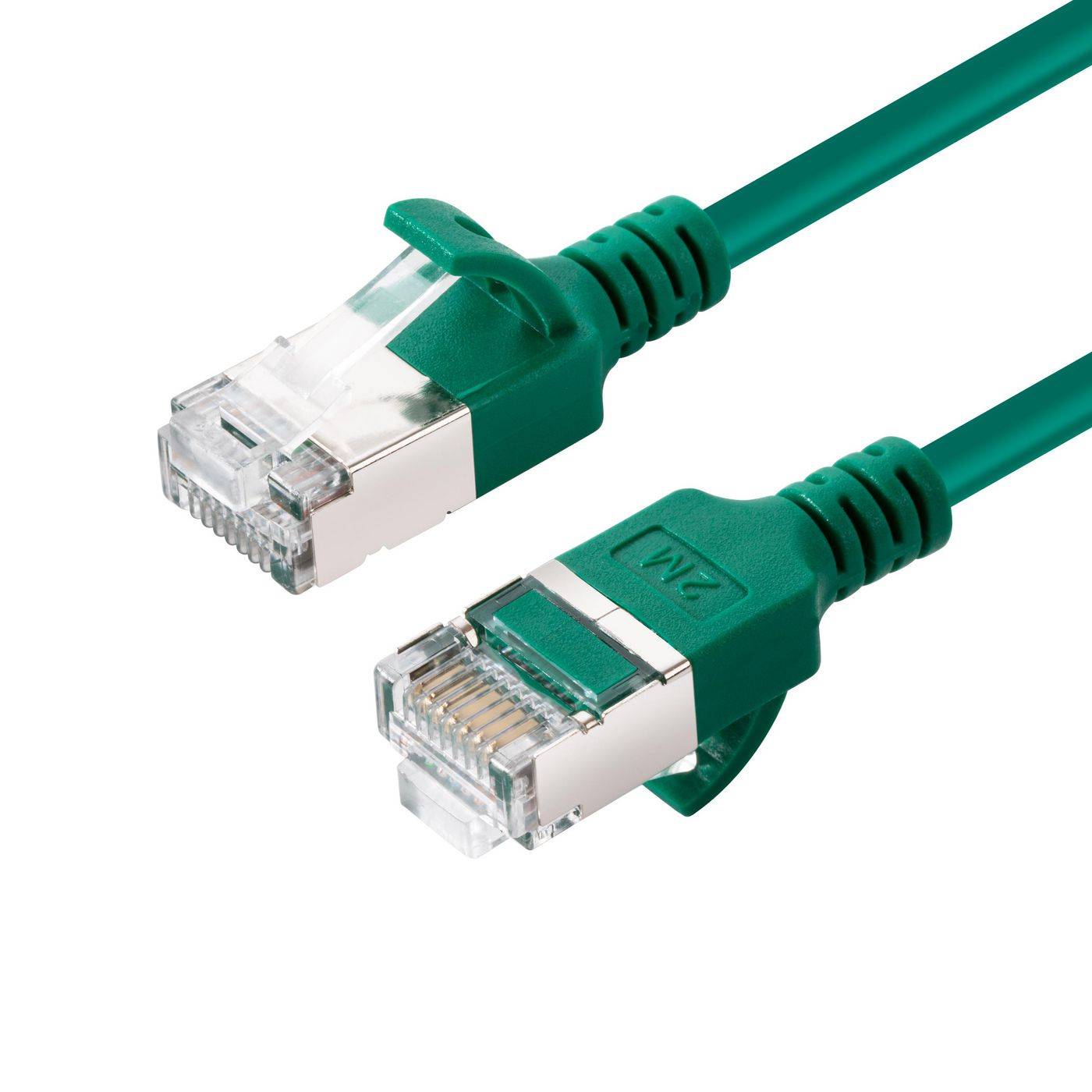 MicroConnect CAT6A U-FTP Slim, LSZH, 0.50m Network Cable, Green-0