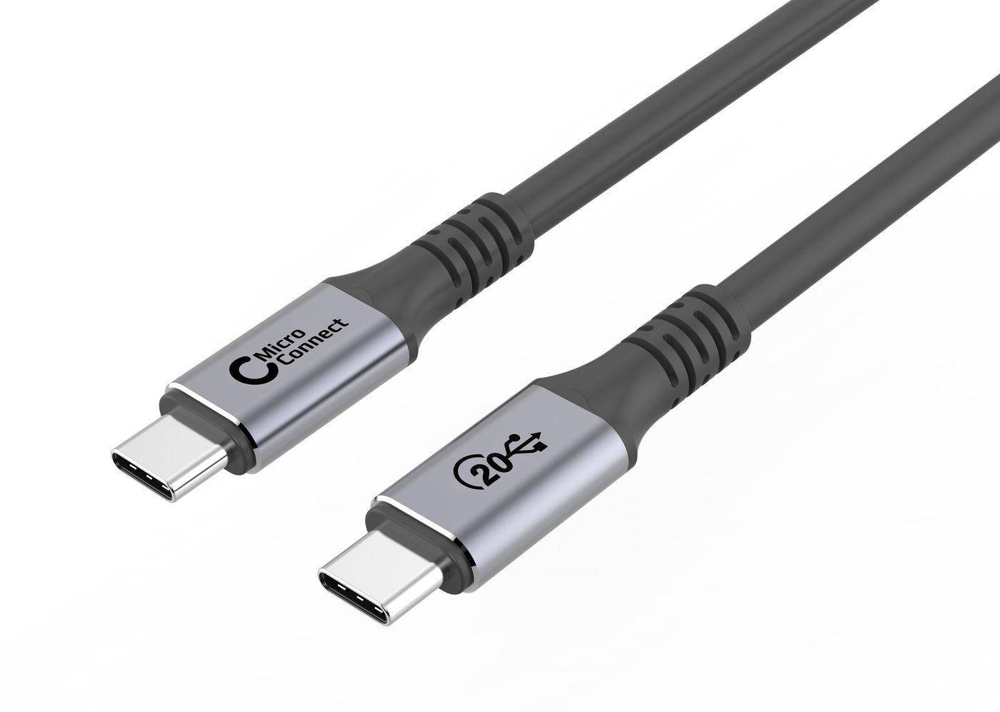 MicroConnect Premium USB-C cable 5m 20Gbps, 100W USB3.2CC5, 5 m, USB C, USB C, USB 3.2 Gen 2 (3.1 Gen 2), Black-0