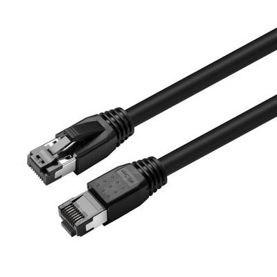 MicroConnect CAT8.1 S/FTP 1m Black LSZH Shielded Network Cable, AWG 24-0