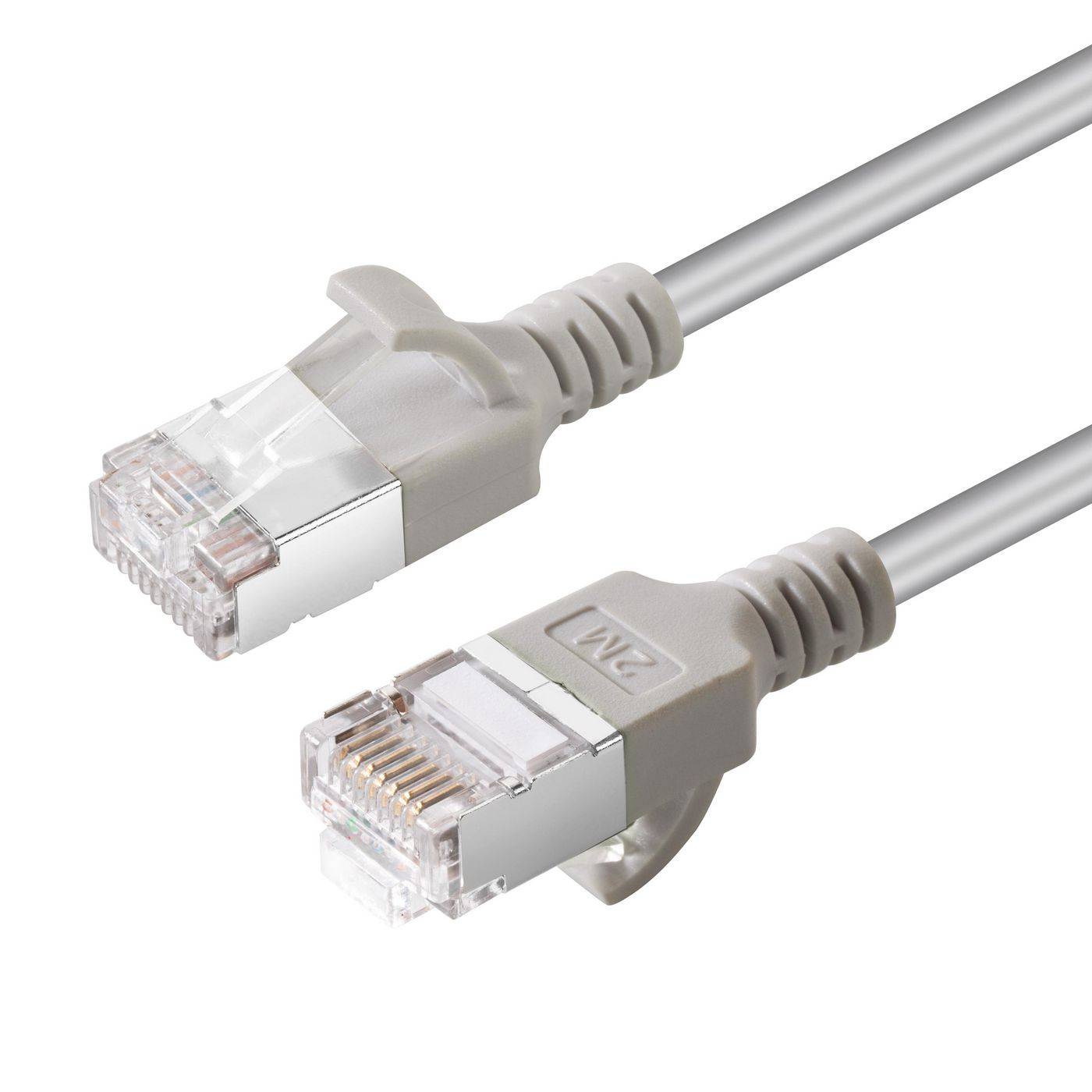MicroConnect CAT6A U-FTP Slim, LSZH, 0.25m Network Cable, Grey-0