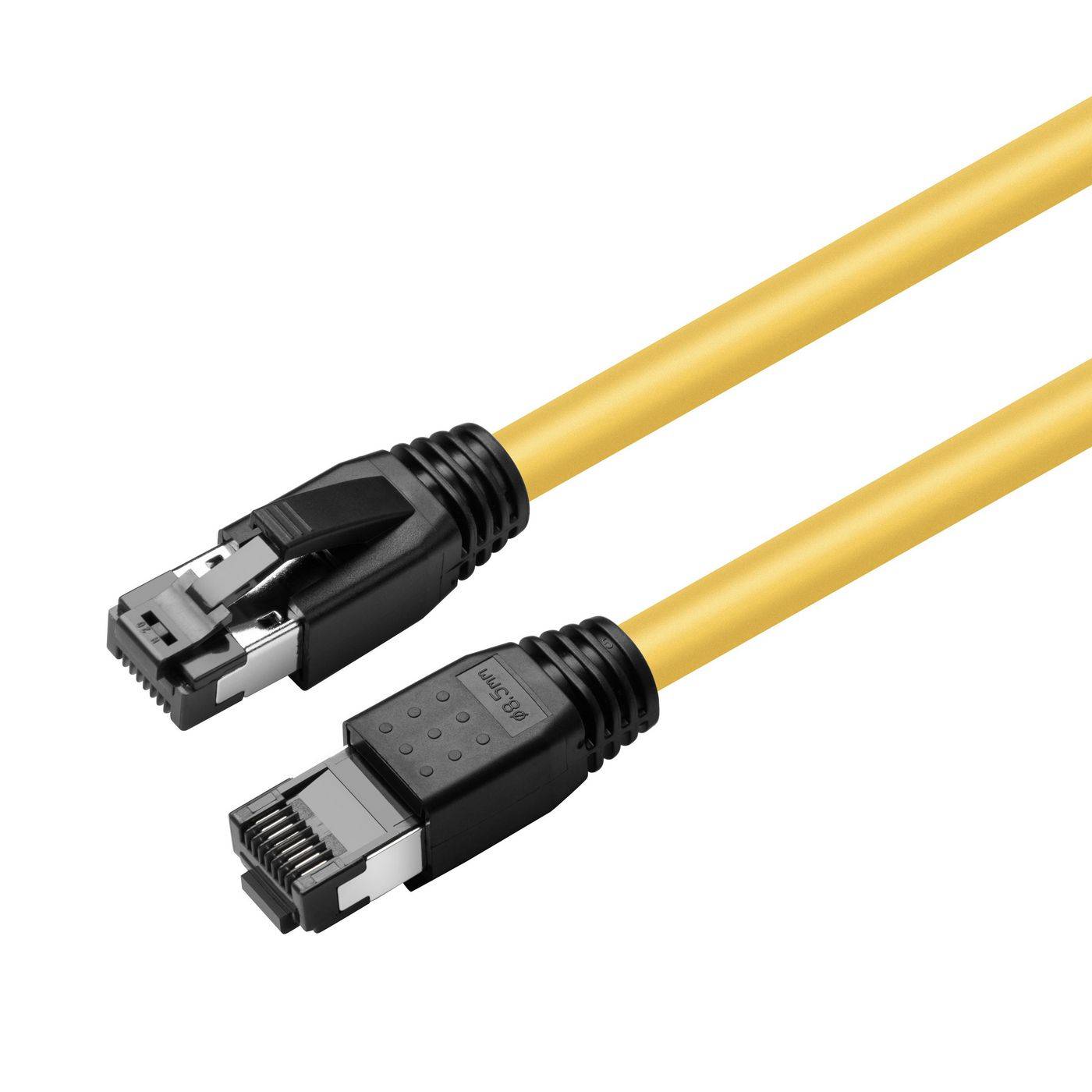 MicroConnect CAT8.1 S/FTP 0,25m Yellow LSZH Shielded Network Cable, AWG 24-0