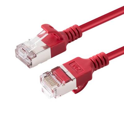 MicroConnect CAT6A U-FTP Slim, LSZH, 0.50m Network Cable, Red-0