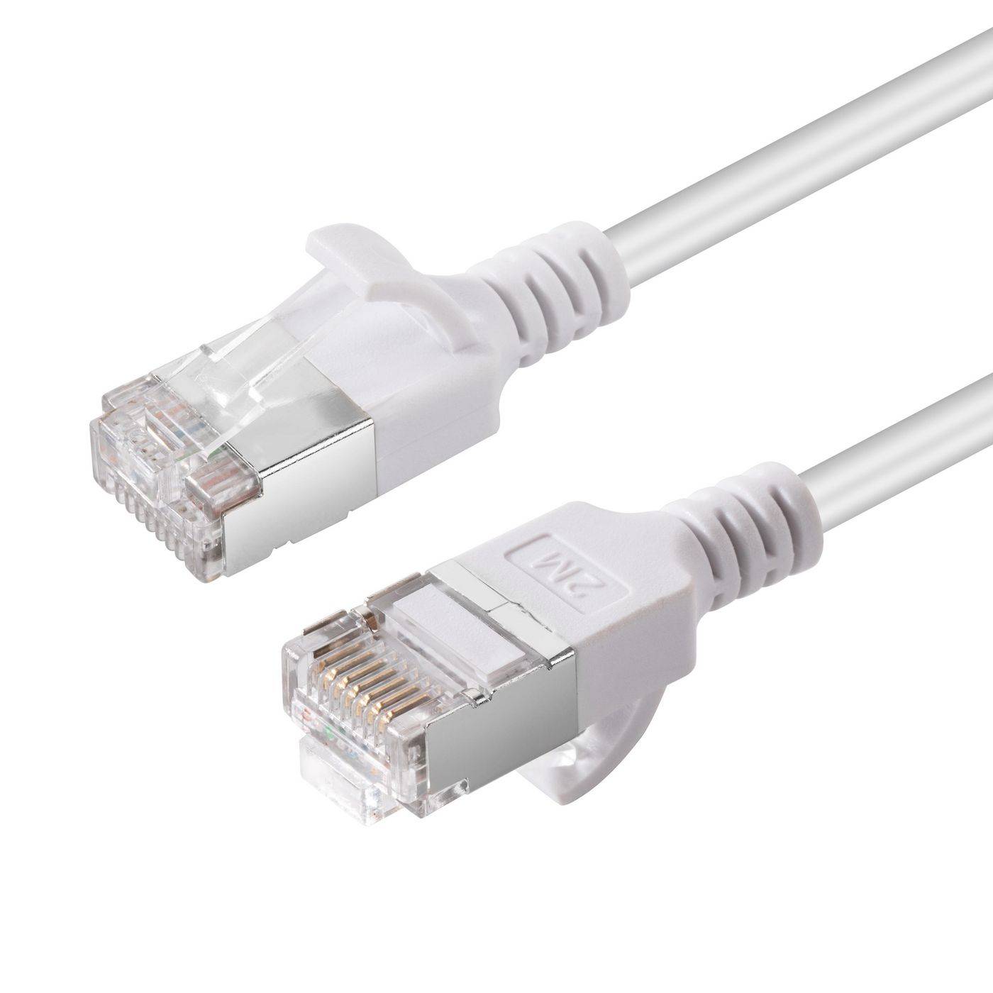 MicroConnect CAT6A U-FTP Slim, LSZH, 2m Network Cable, White-0