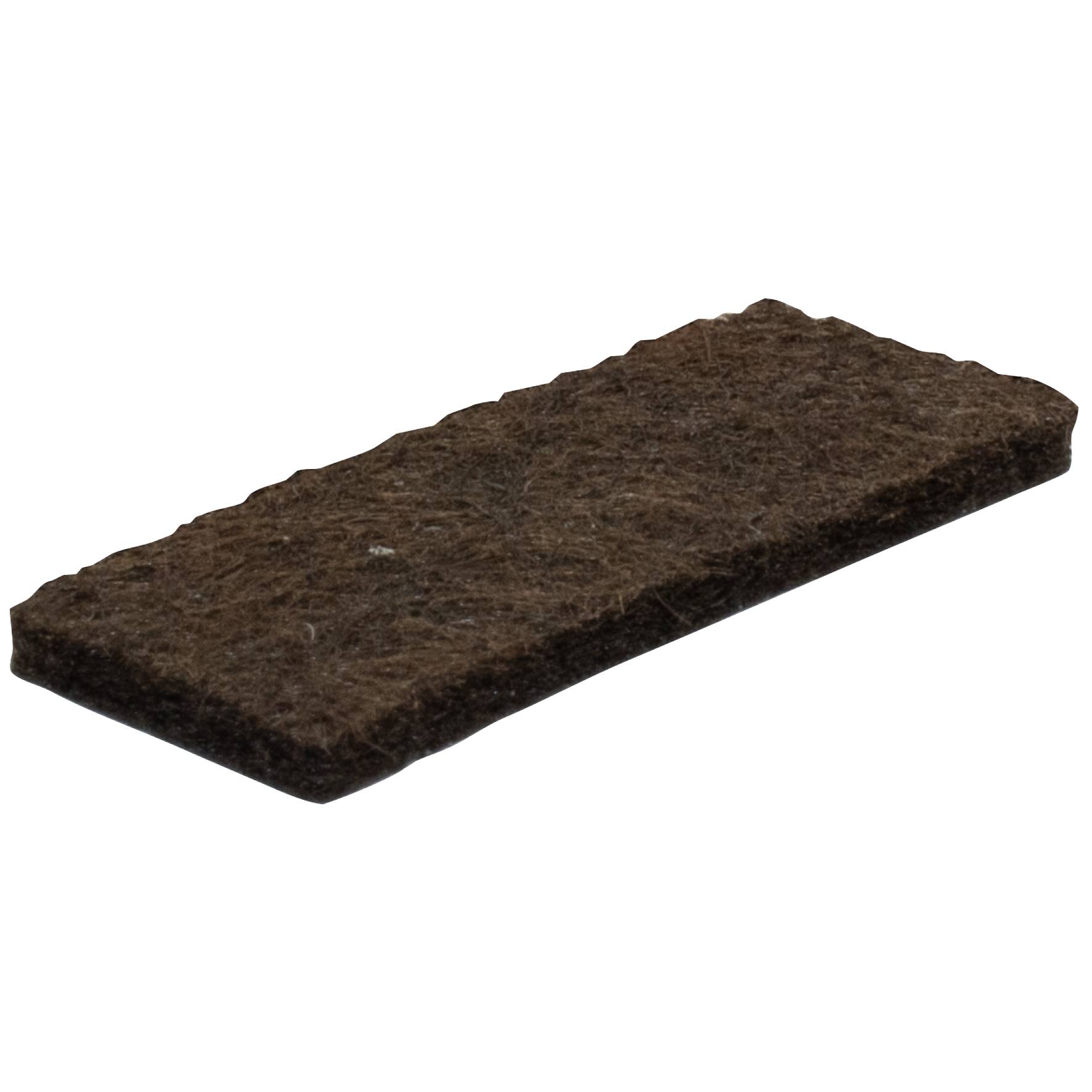 WAGNER Filz Pad 12tlg. - 16 x 44 x 3 mm, selbstklebend, braun, für Filzgleiter, Schutzpads oder zum Basteln - 15174599-0