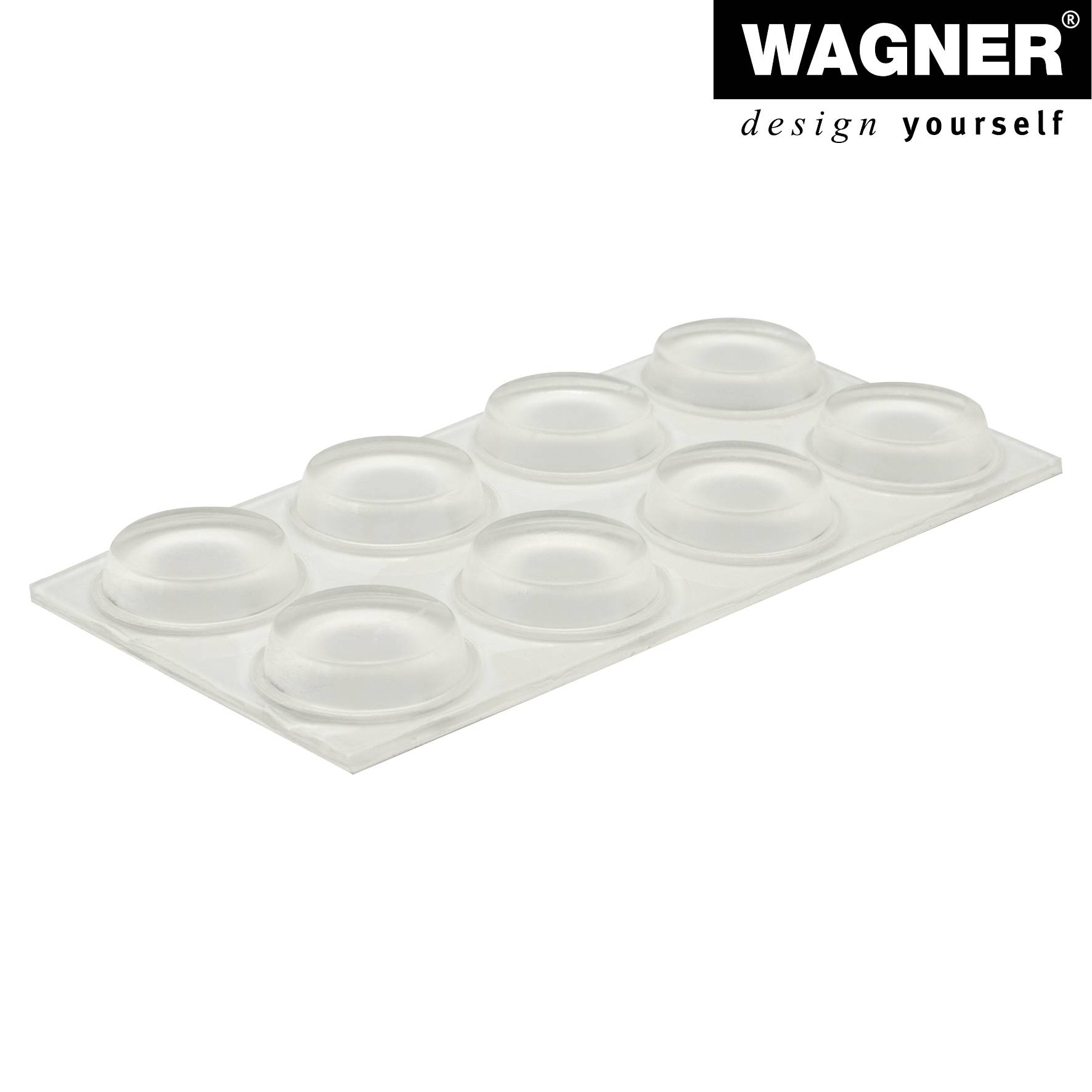 WAGNER Elastikpuffer rund Rohr 24tlg. - Durchmesser Ø 12 x 2,5 mm, Kunststoff transparent - 15300299-3