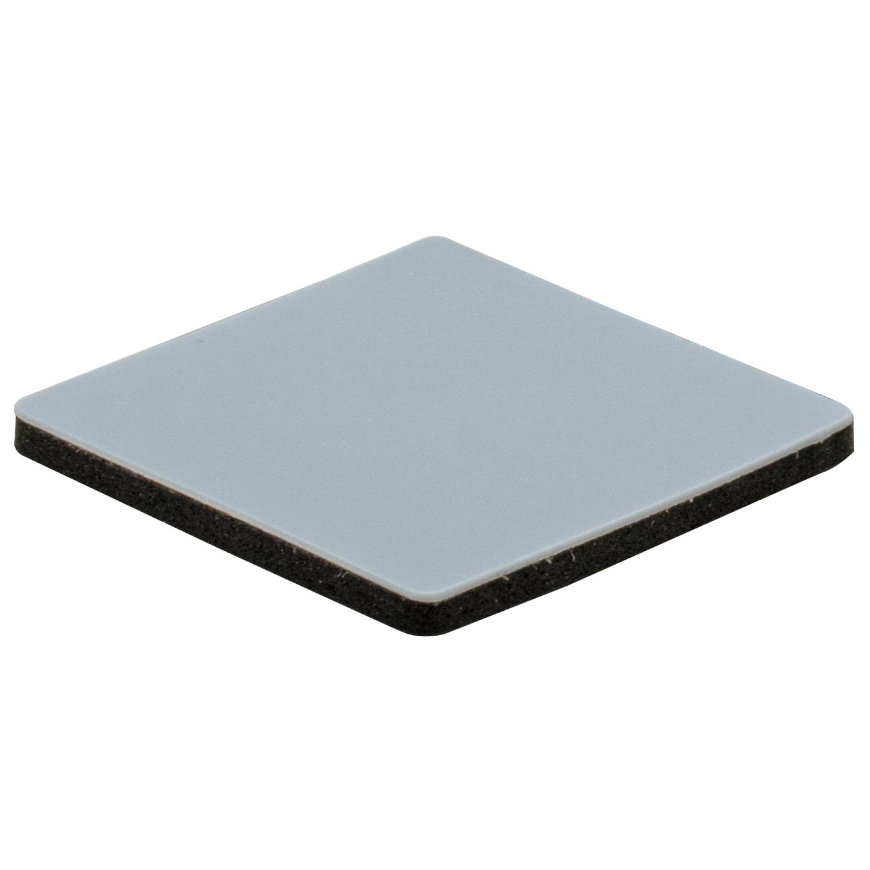 WAGNER PTFE Gleiter 16tlg.- 20 x 20 x 1,5 mm, Spezialkunststoff, selbstklebend, grau, als Gleitpad, robust - 16122099-0