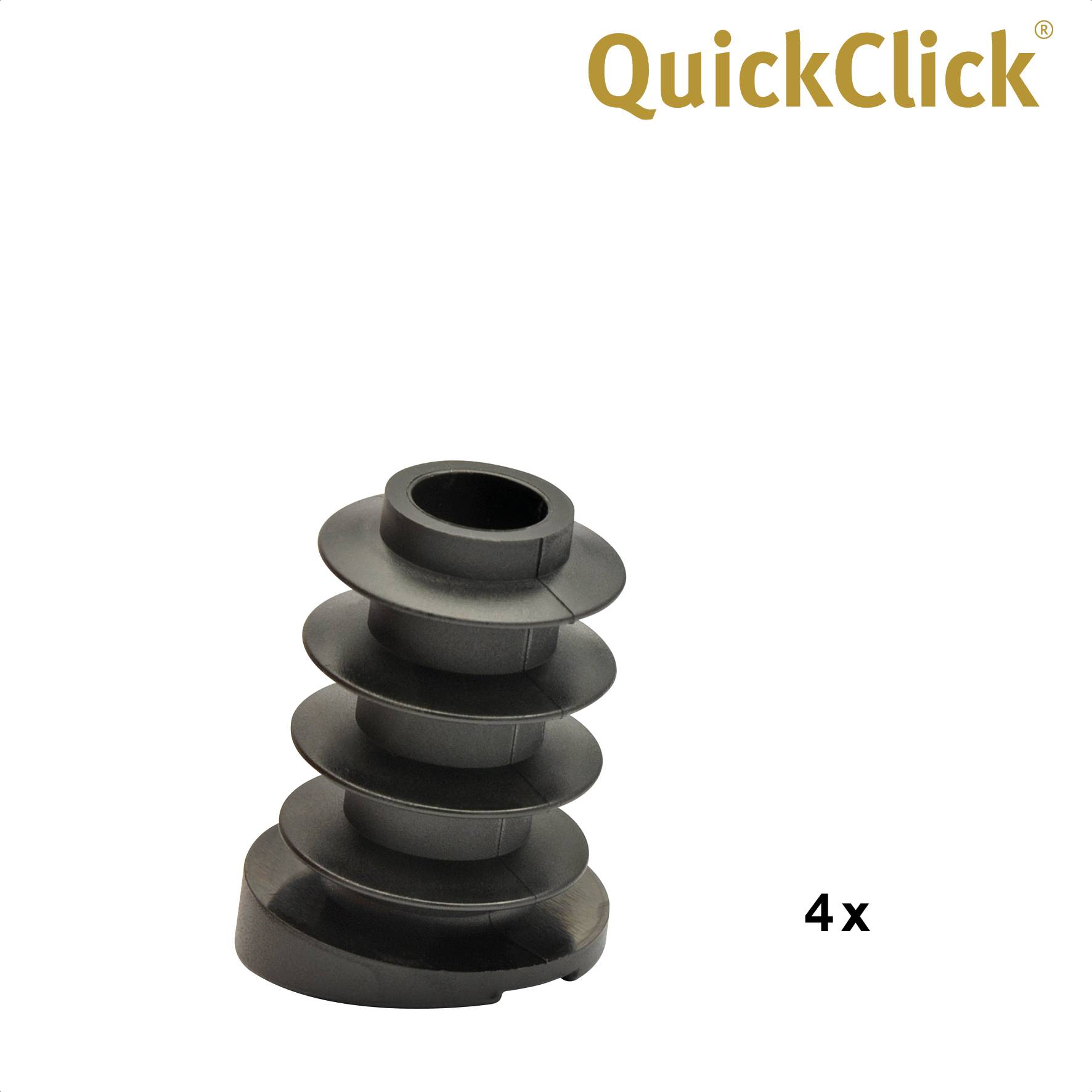 WAGNER QuickClick® Kunststoffgleiter SMART - 4er-Set zum Einstecken Ø 18/22 x 32 mm, Neigung 12°, DE Ware - 15787200-3