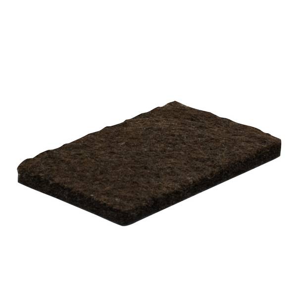 WAGNER Filz Pad 12tlg. - 22 x 36 x 3 mm, selbstklebend, braun, für Filzgleiter, Schutzpads oder zum Basteln - 15173799