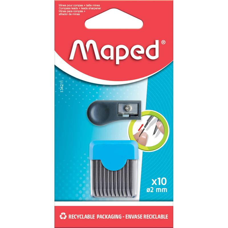 Maped Ersatz-Zirkelminen + Minen-Anspitzer, Blister-0